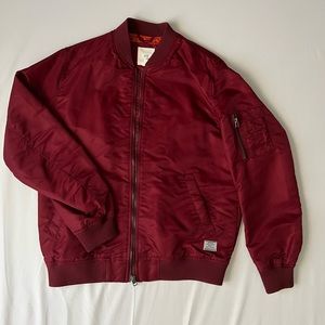 H&M Deep Red Bomber Jacket